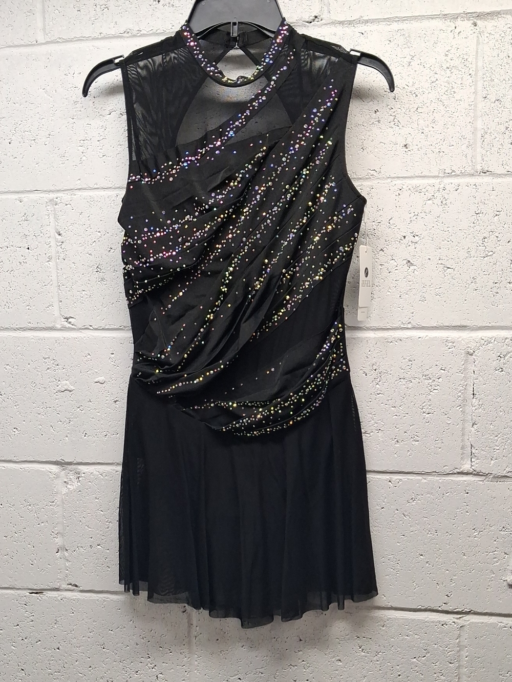 NWT Iefiel Sleeveless Rhinestoned Dance/figure Skating Dress